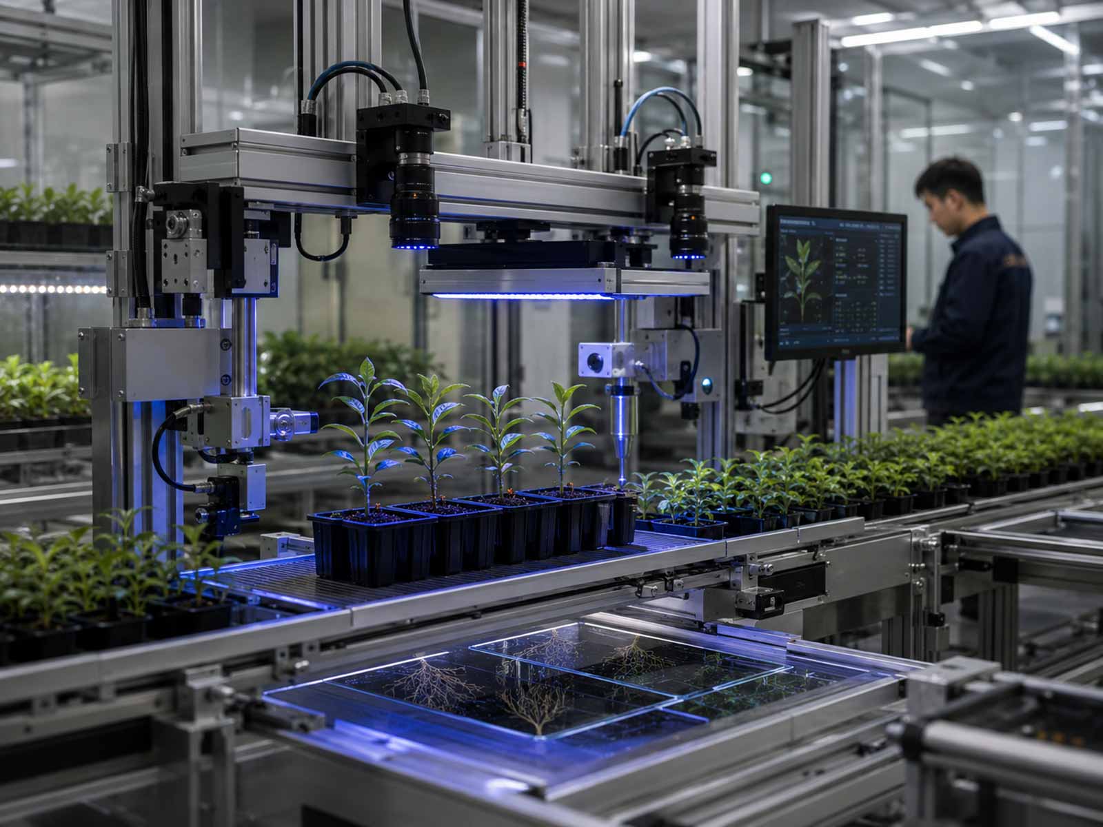 AI机器视觉系统批量检测柑橘苗木质量条件
